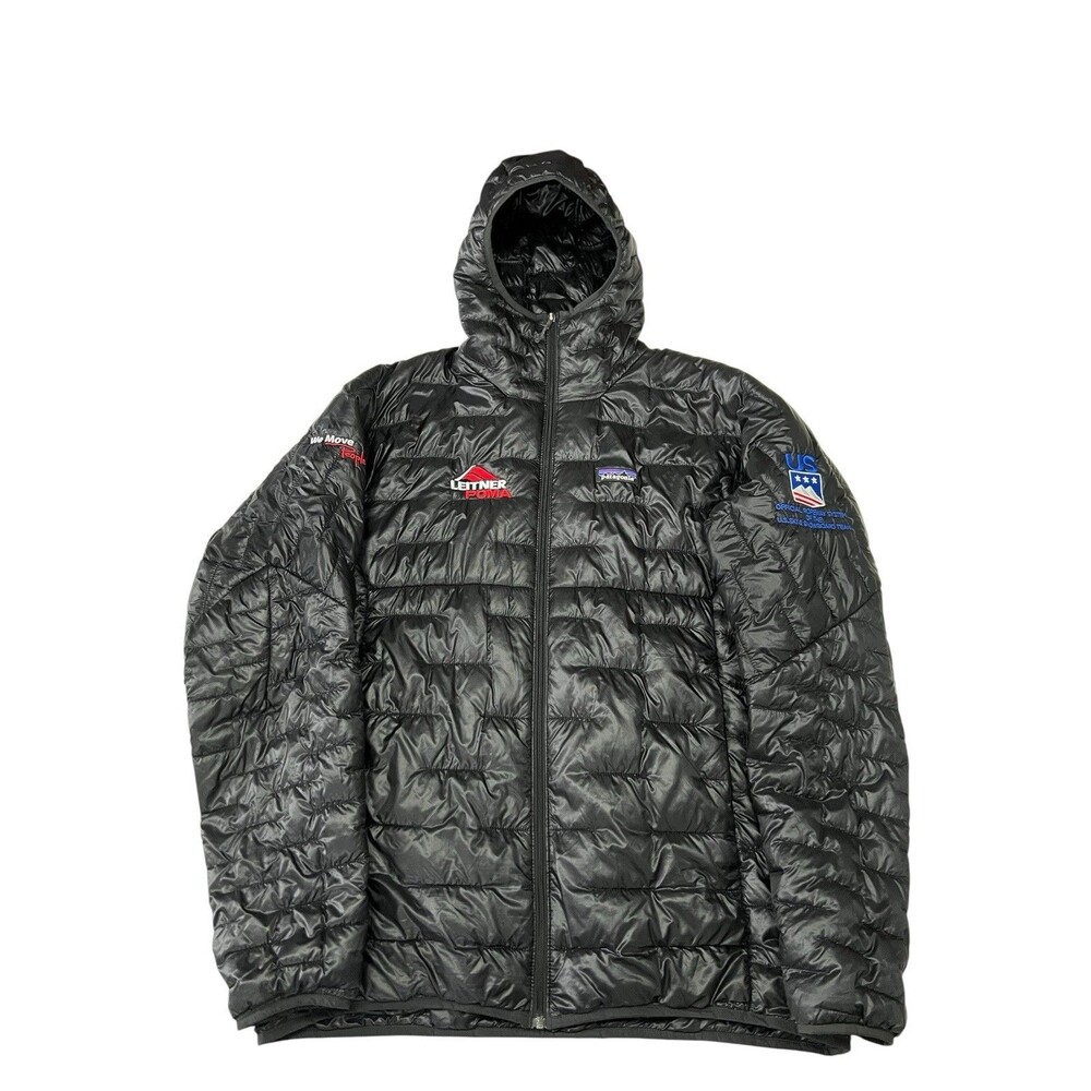 Patagonia Micro Puff Hoody Jacket Black US Ski Team Men’s Large Lightweight - Picture 9 of 11